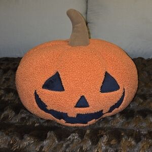 🎃Cozy Orange COSTCO Pumpkin Pillow HALLOWEEN FALL FESTIVE HOLIDAYS Stuffed HTF